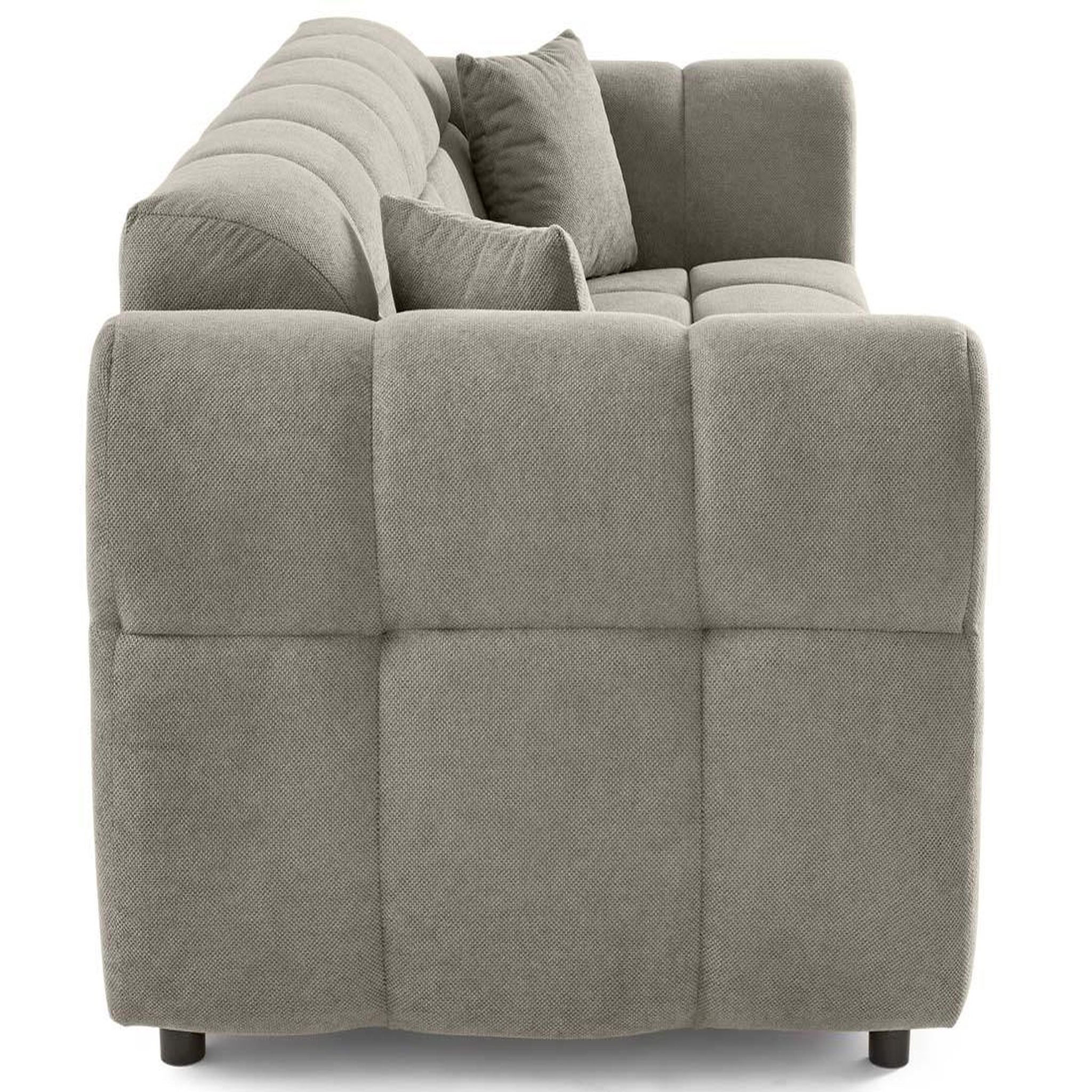 Voir la diapositive 5 : BEST MOBILIER Ray - canapé droit 3 places en tissu texturé