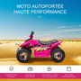 Voir la diapositive 4 : HOMCOM Quad électrique enfant - voiture électrique enfant - marche AV, AR - 6 V, V. max. 4,6 Km/h - rose