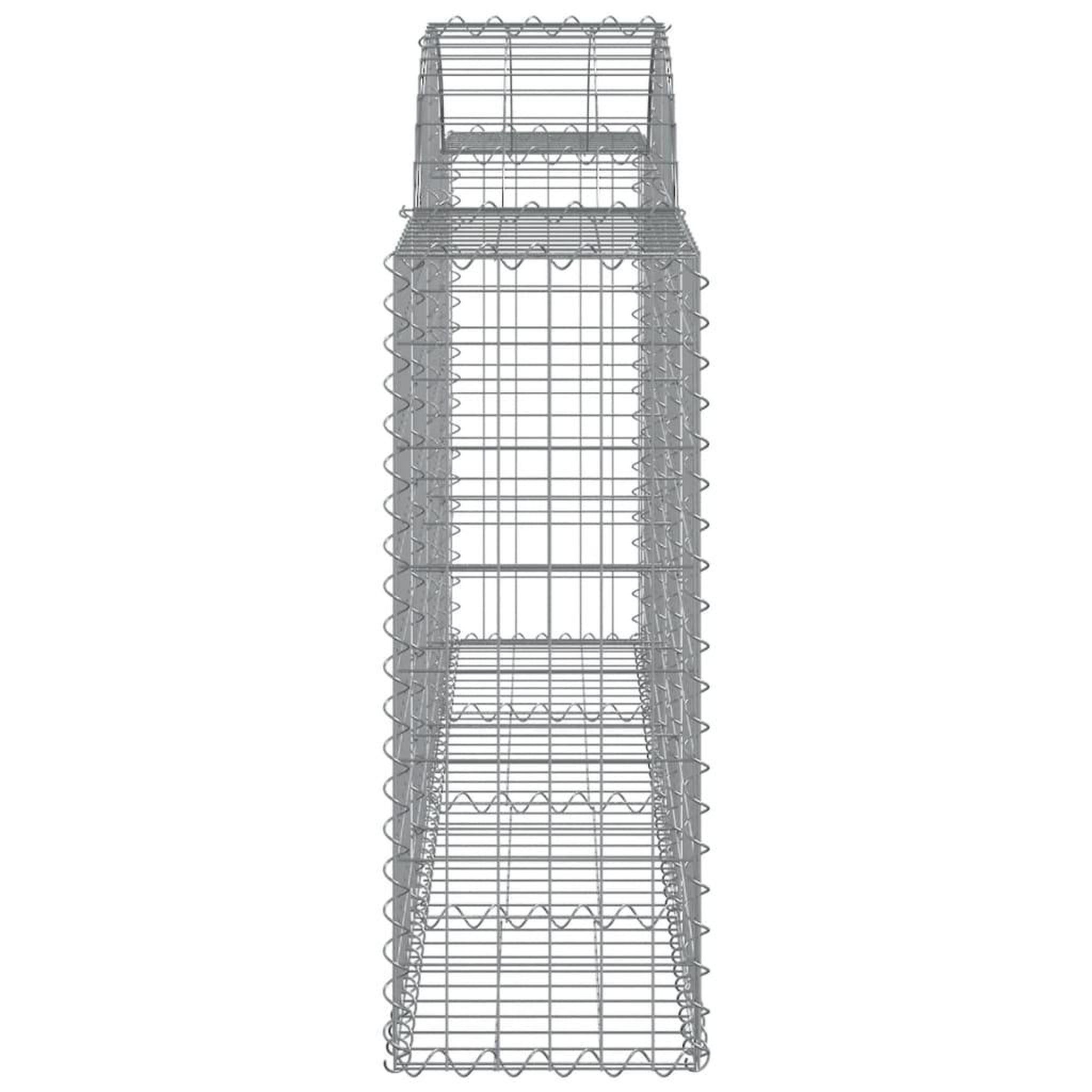 Voir la diapositive 5 : VIDAXL Paniers a gabions arques 25 pcs 200x30x80/100 cm Fer galvanise