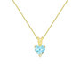 Voir la diapositive 1 : L'ATELIER D'AZUR Collier - Pendentif Or Jaune Topaze Bleue Coeur - Femme