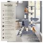 Voir la diapositive 2 : tectake Arbre à chat 144 cm avec griffoir et plateforme d'escalade gris