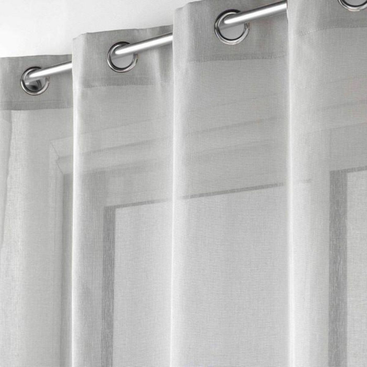 Paris Prix Rideau Voilage à Œillets  Selena  140x240cm Gris