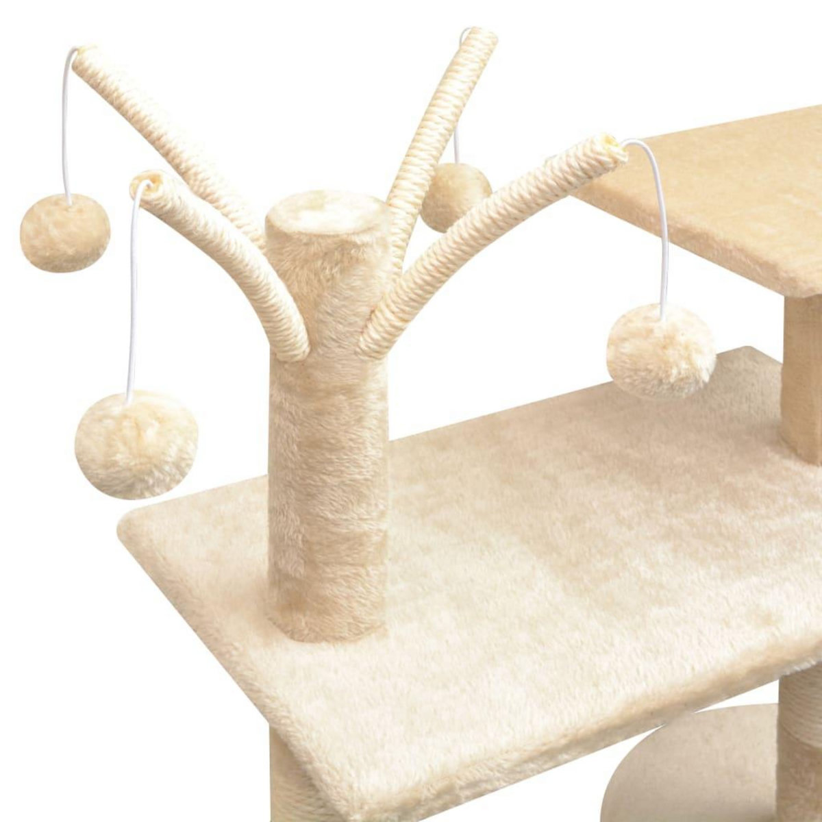 VIDAXL Arbre a chat avec griffoirs en sisal 125 cm Beige