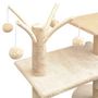 Voir la diapositive 4 : VIDAXL Arbre a chat avec griffoirs en sisal 125 cm Beige