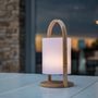 Voir la diapositive 5 : Lumisky Lot de 2 Lanternes sans fil LED WOODY Bois Bois H37CM