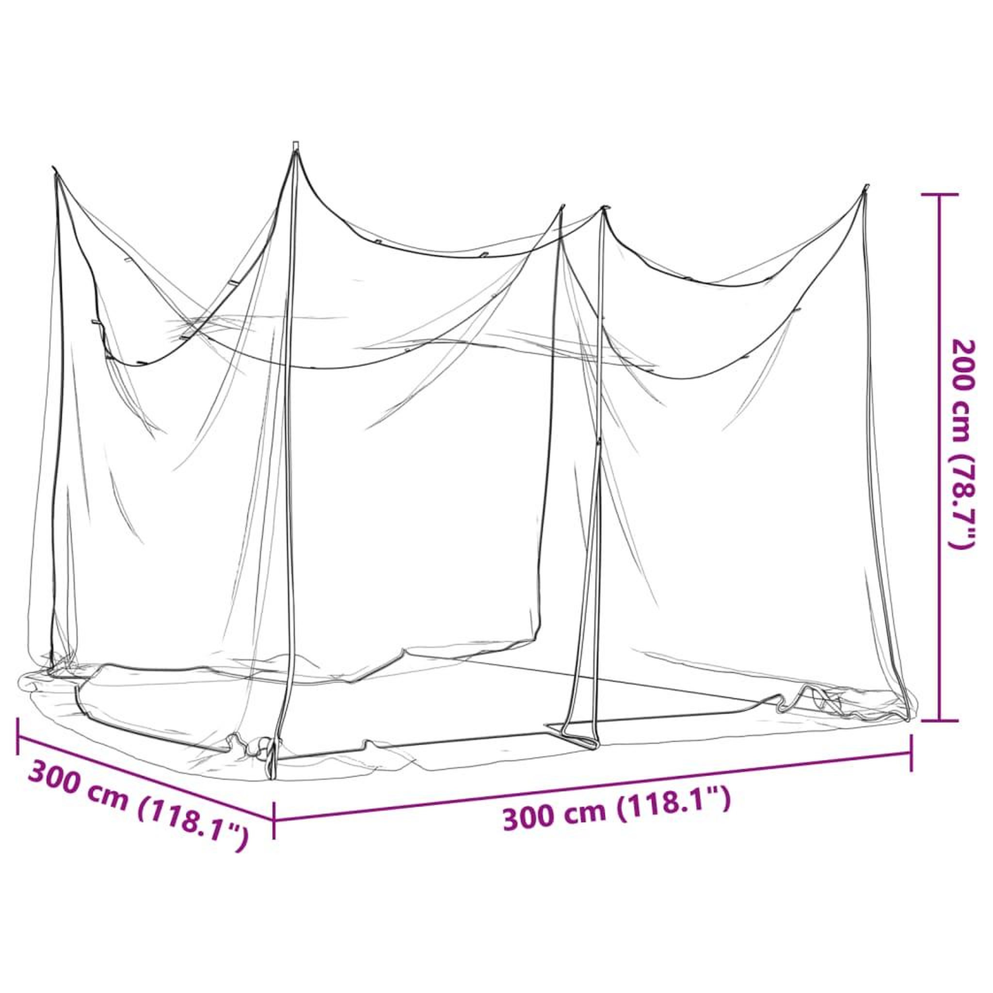 Voir la diapositive 6 : VIDAXL Moustiquaire pour interieur exterieur 156 maille 300x300x200 cm