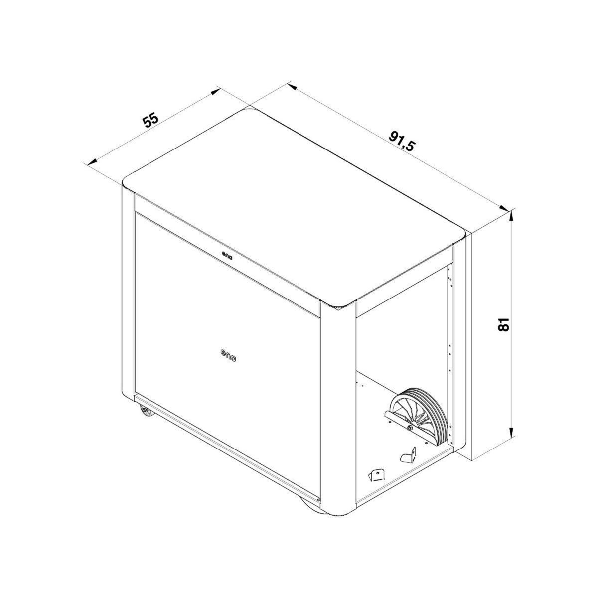 Eno Chariot Plancha CHILLE  Gris Cargo compatible planchas, 92 cm