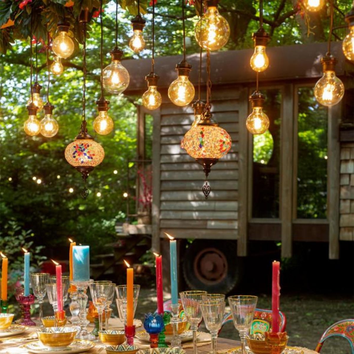 Paris Prix Lampe Suspension Mosaïque  Neal  30cm Multicolore