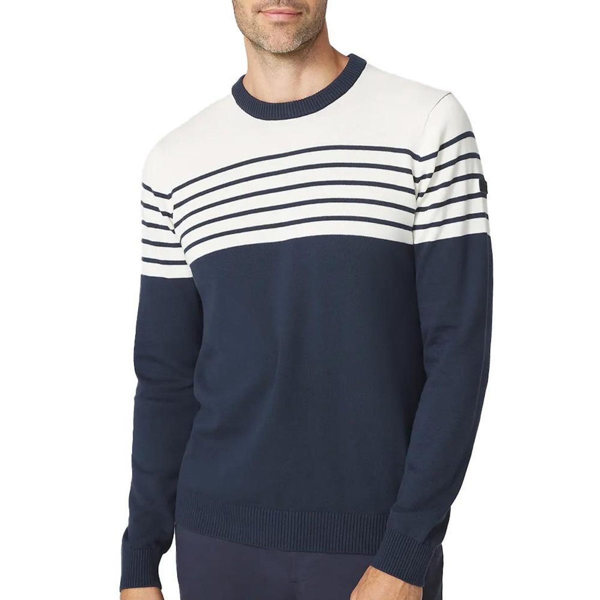 TBS Pull Marine/Blanc Homme TBS TOBIERON