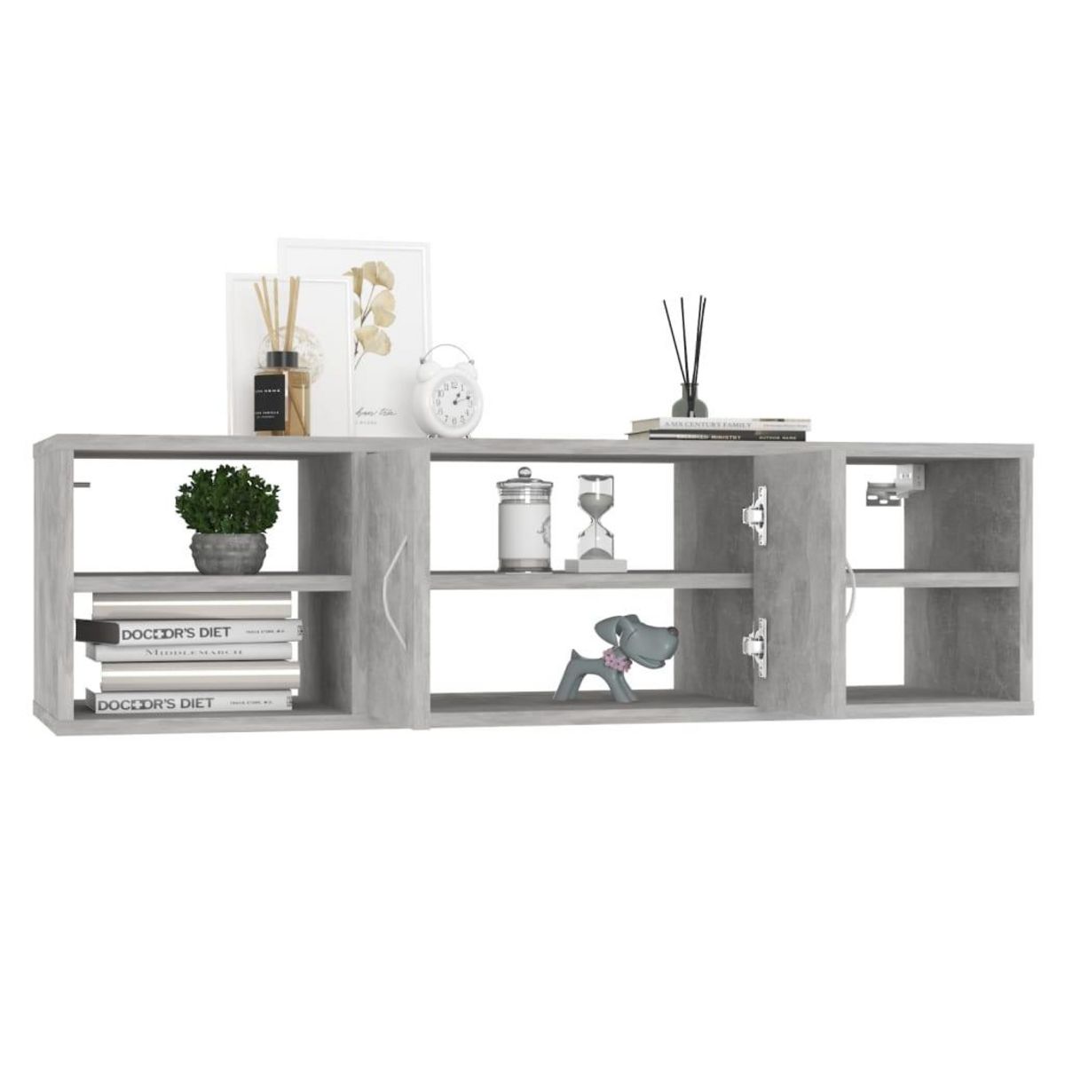 VIDAXL Etagere murale Gris beton 102x30x29 cm Bois d'ingenierie