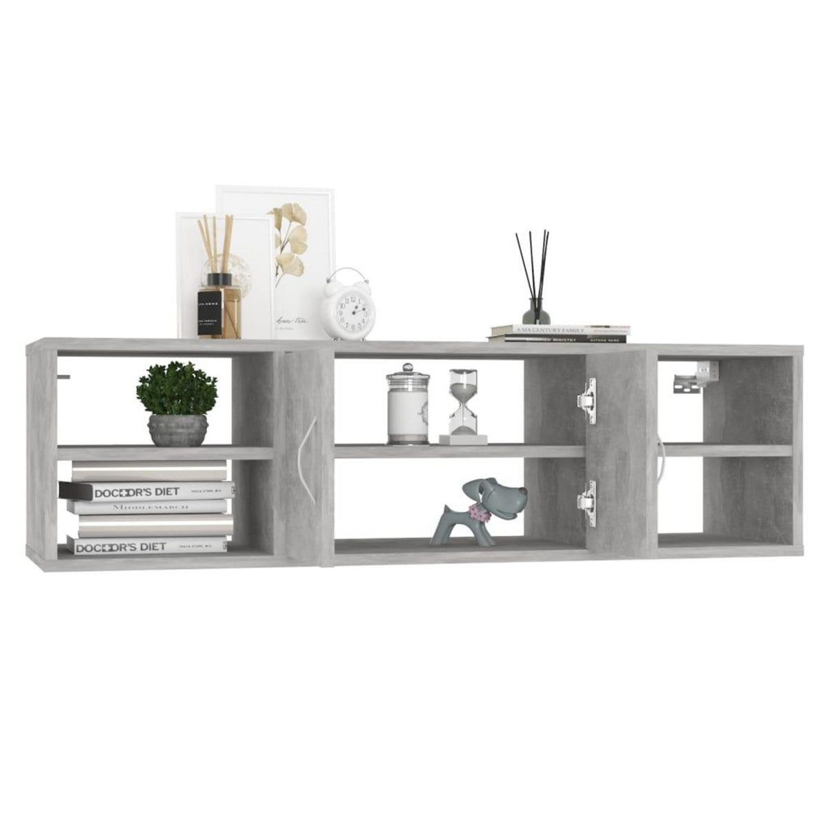 VIDAXL Etagere murale Gris beton 102x30x29 cm Bois d'ingenierie