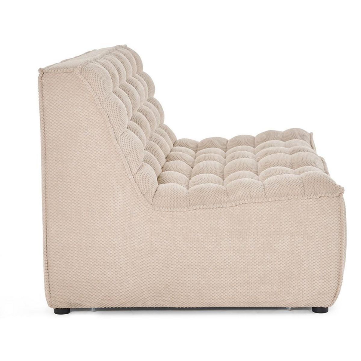 LISA DESIGN Ellie - canapé 2 places sans accoudoir en velours texturé