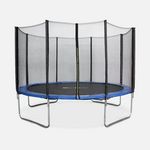 SWEEEK Trampoline Ø370cm - Saturne avec son filet de protection - Trampoline de jardin 370 cm 3m | Qualité PRO|Normes EU. Coloris disponibles : Gris