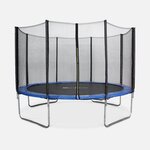 SWEEEK Trampoline Ø370cm - Saturne avec son filet de protection - Trampoline de jardin 370 cm 3m | Qualité PRO|Normes EU. Coloris disponibles : Gris
