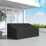 Voir la diapositive 2 : OUTSUNNY Housse canapé exterieur 3 places - housse salon de jardin - dim. 218x111x63/101cm - polyester haute densité noir