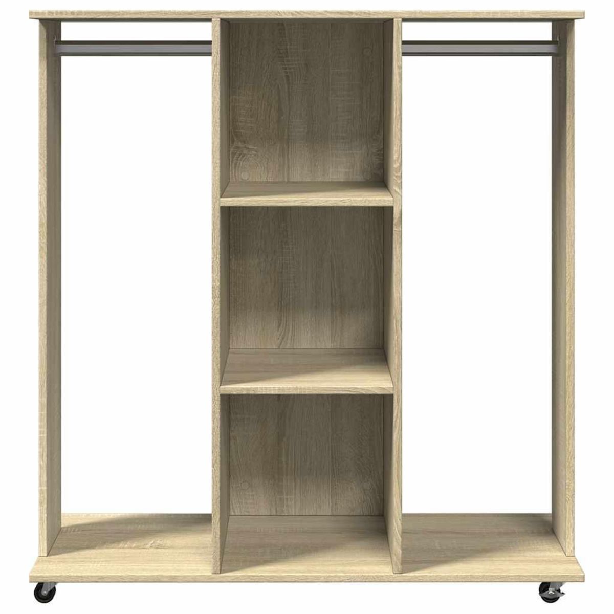 VIDAXL Garde-robe avec roues chene sonoma 102x38x110cm bois ingenierie