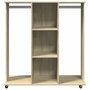 Voir la diapositive 4 : VIDAXL Garde-robe avec roues chene sonoma 102x38x110cm bois ingenierie