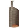 Voir la diapositive 2 : VIDAXL Douche d'exterieur gris 100x100x241,5 cm poly rotin bois acacia