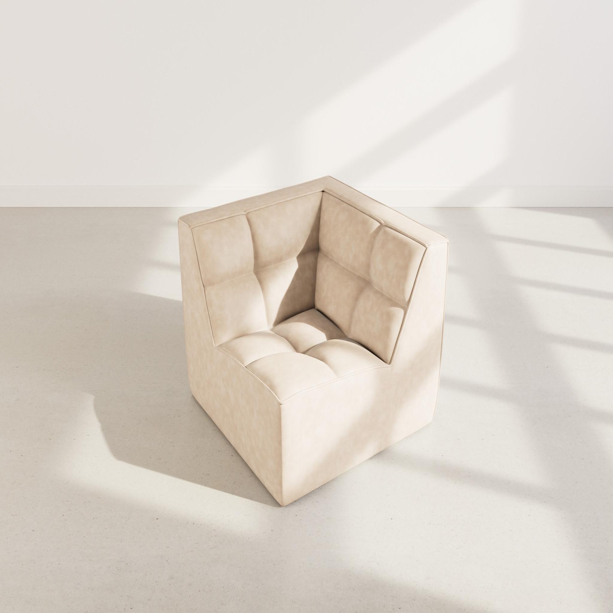 Voir la diapositive 3 : BEST MOBILIER Alya - module d'angle en simili
