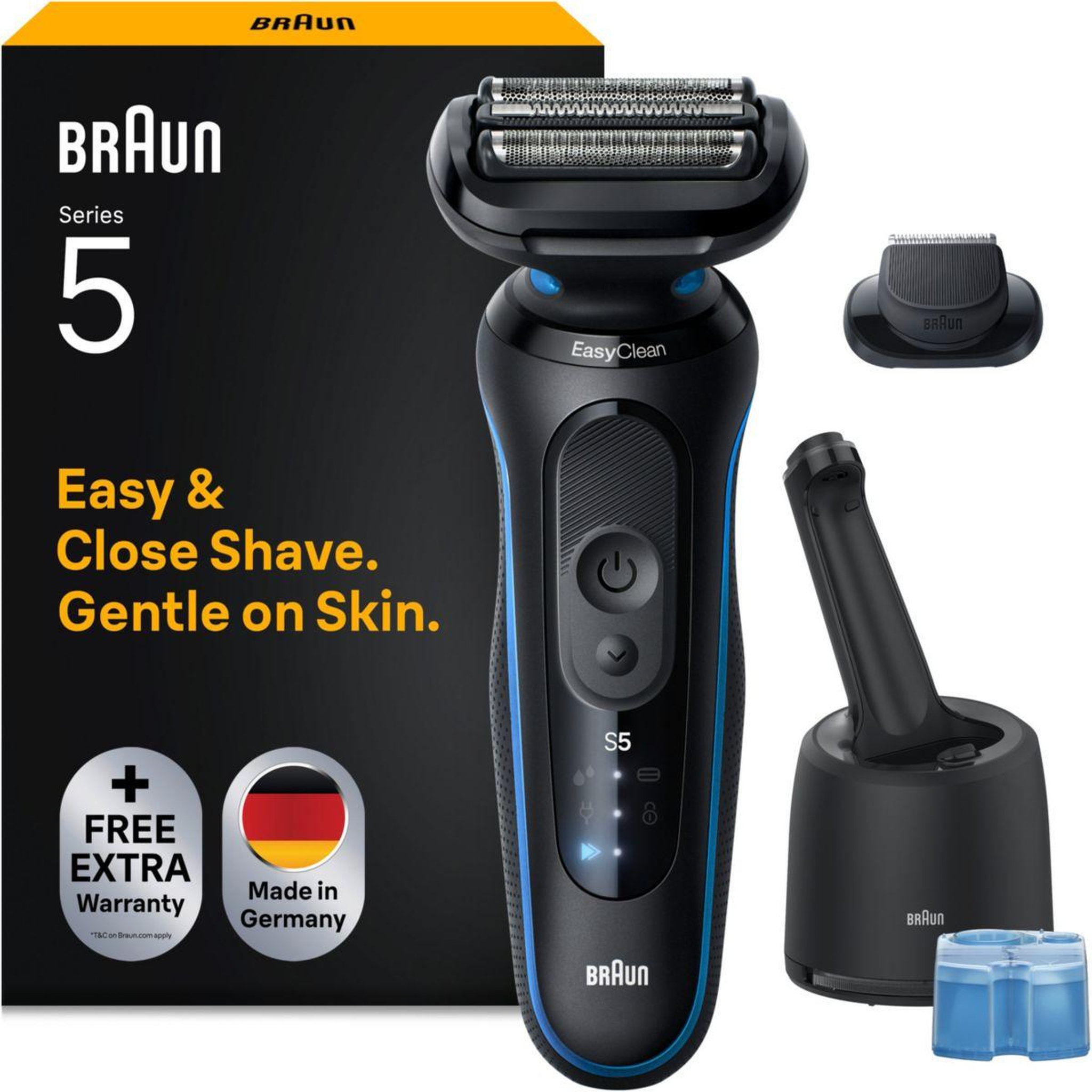 Voir la diapositive 1 : BRAUN Rasoir électrique Series 5 52-B7200cc Clean&Charge