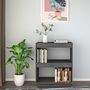 Voir la diapositive 3 : VIDAXL Bibliotheque Gris 60x35x71 cm Bois de pin massif