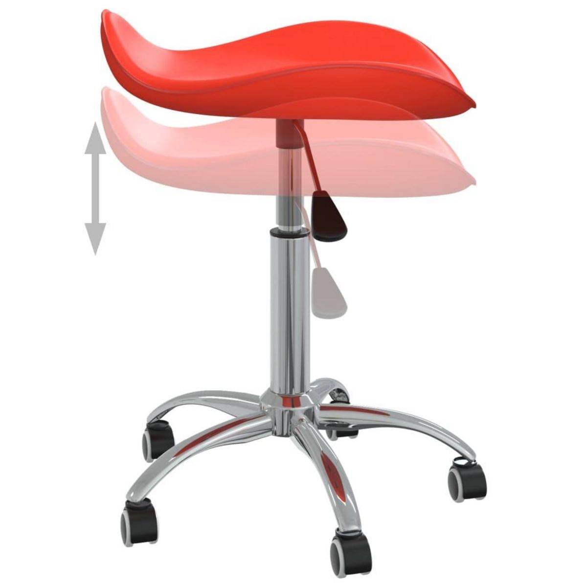 VIDAXL Chaise de bureau Rouge Similicuir