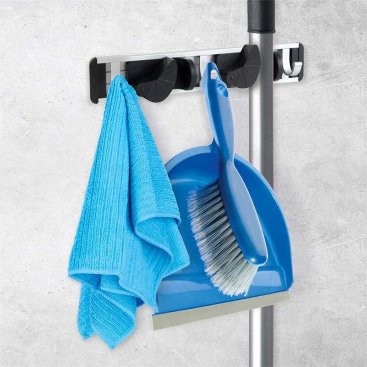 Paris Prix Barre 2 Crochets & 3 Patères  Accroche  26cm Gris