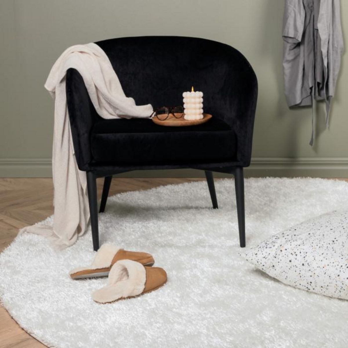 Paris Prix Tapis Rond  Mattis  200cm  Blanc