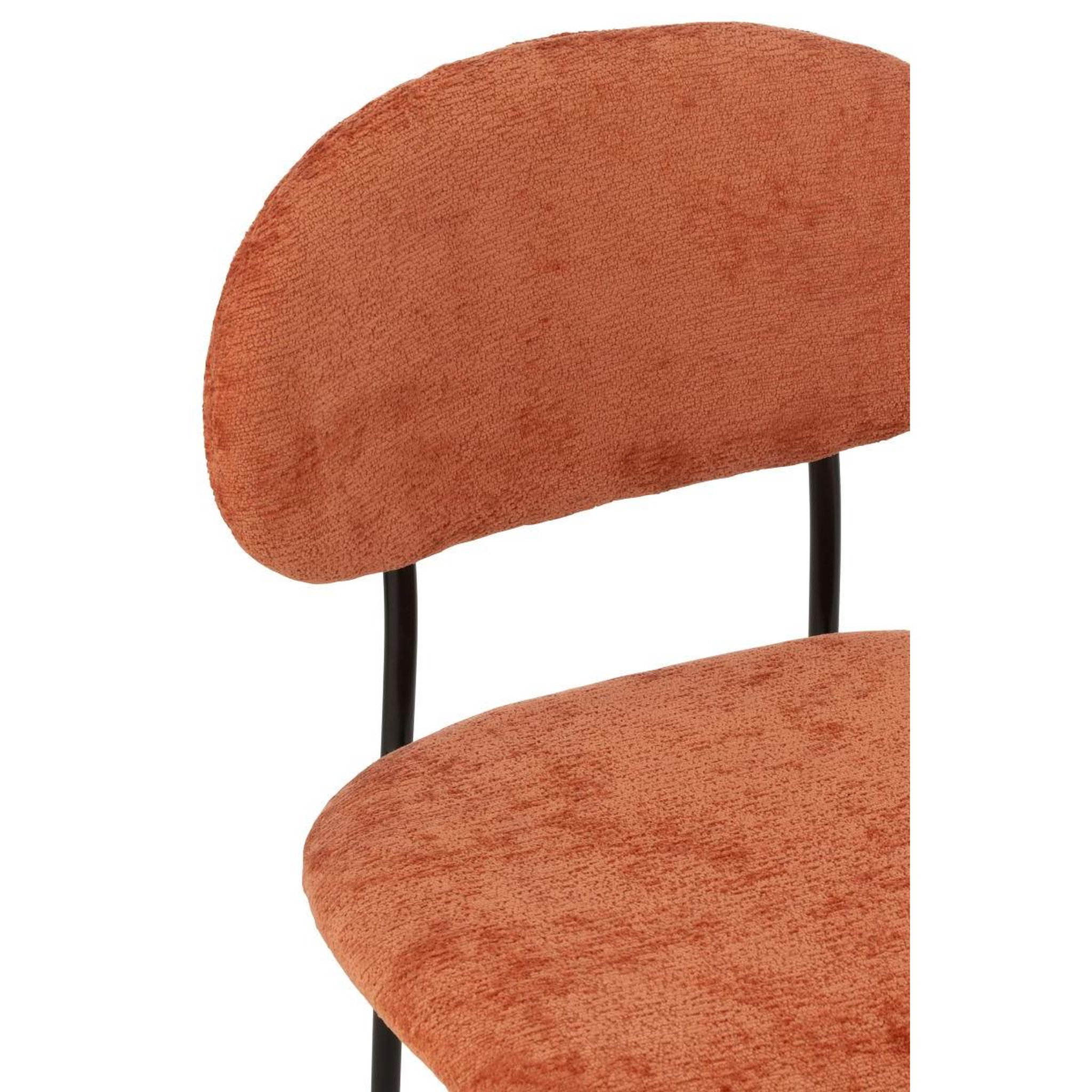 Voir la diapositive 5 : J-LINE Chaise design  anise  82cm orange rouille
