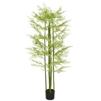 Outsunny Bambou artificiel hauteur 1,2 m plante artificiel 369 feuilles  denses réalistes décoration plastique pot inclus avec lichen vert
