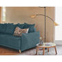 Voir la diapositive 4 : BEST MOBILIER Lena - canapé d'angle gauche convertible - 5 places - bleu canard - style scandinave - bleu canard