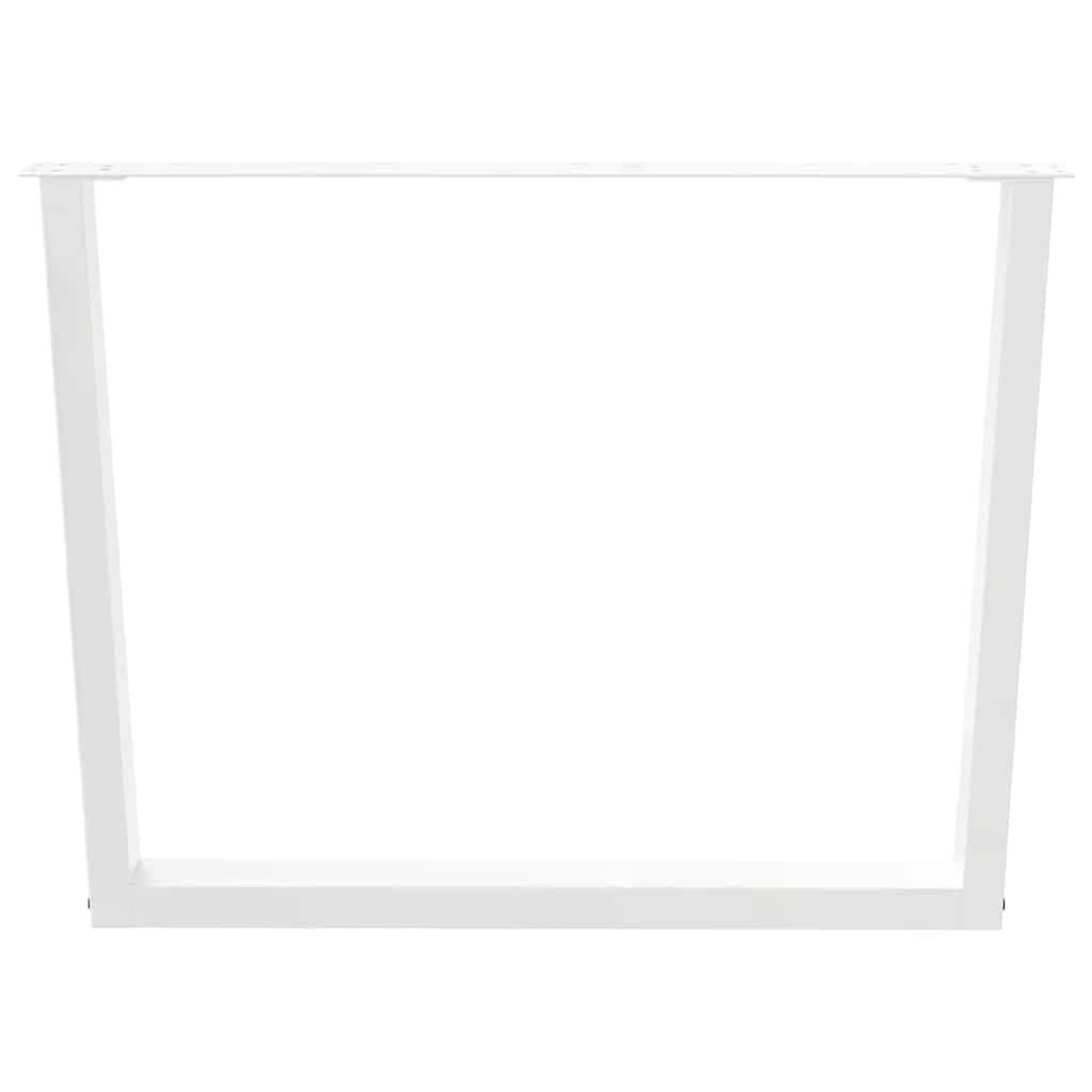 Voir la diapositive 5 : VIDAXL Pieds de table a manger forme de V 2 pcs blanc 100x(72-73,3) cm