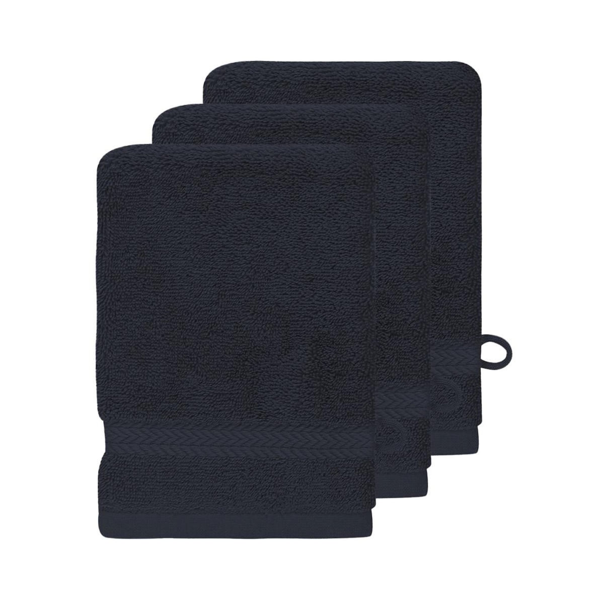 Sensei Maison Lot de 3 gants de toilette 550 g/m² LUXURY - 16x22 cm
