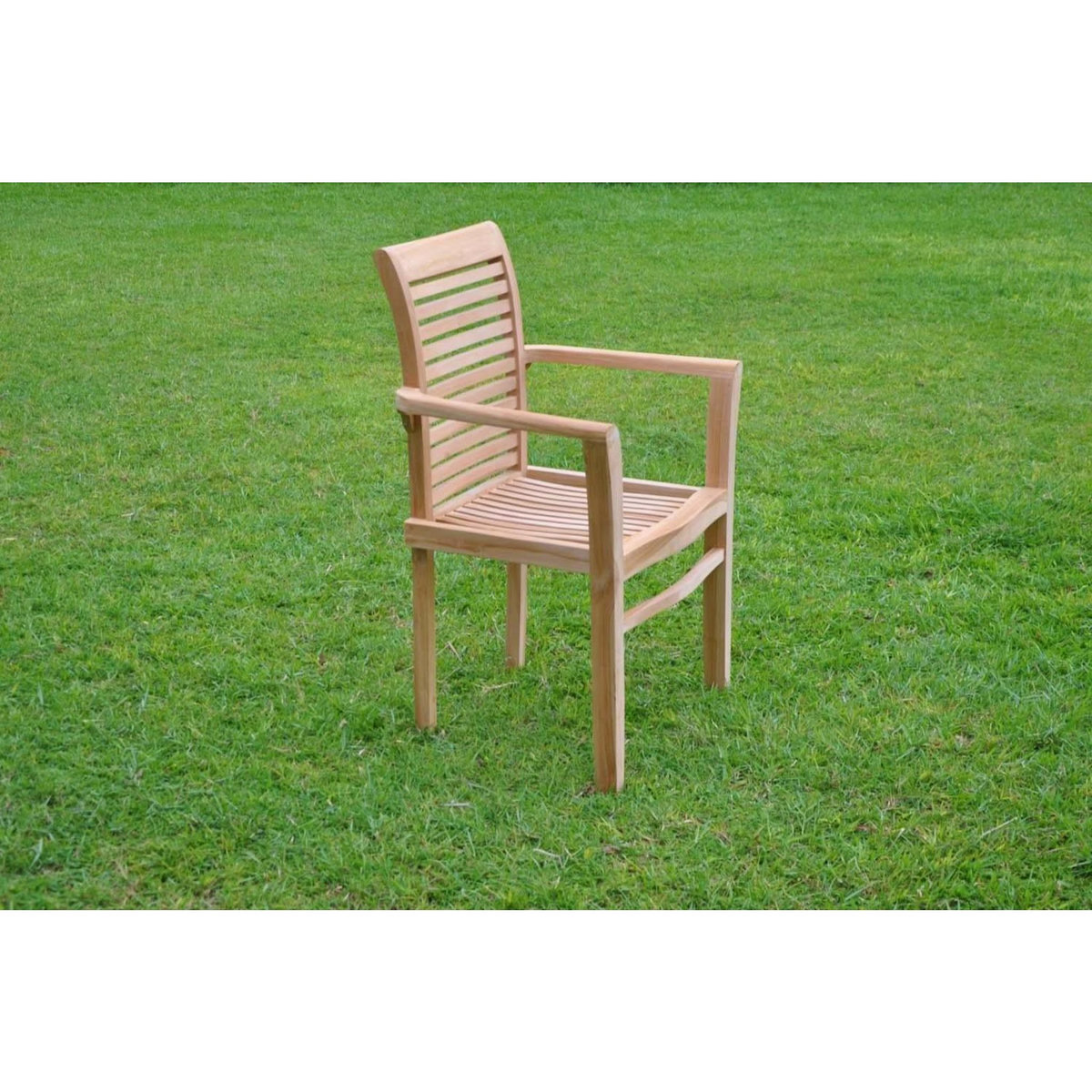 CONCEPT USINE Lot de 2 chaises teck empilables KURSI