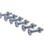 Voir la diapositive 4 :  Boulon poêlier zingué Vissal Ø 5x50mm  lot de 20 boulons