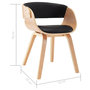 Voir la diapositive 6 : VIDAXL Chaise de salle a manger noir bois courbe et similicuir