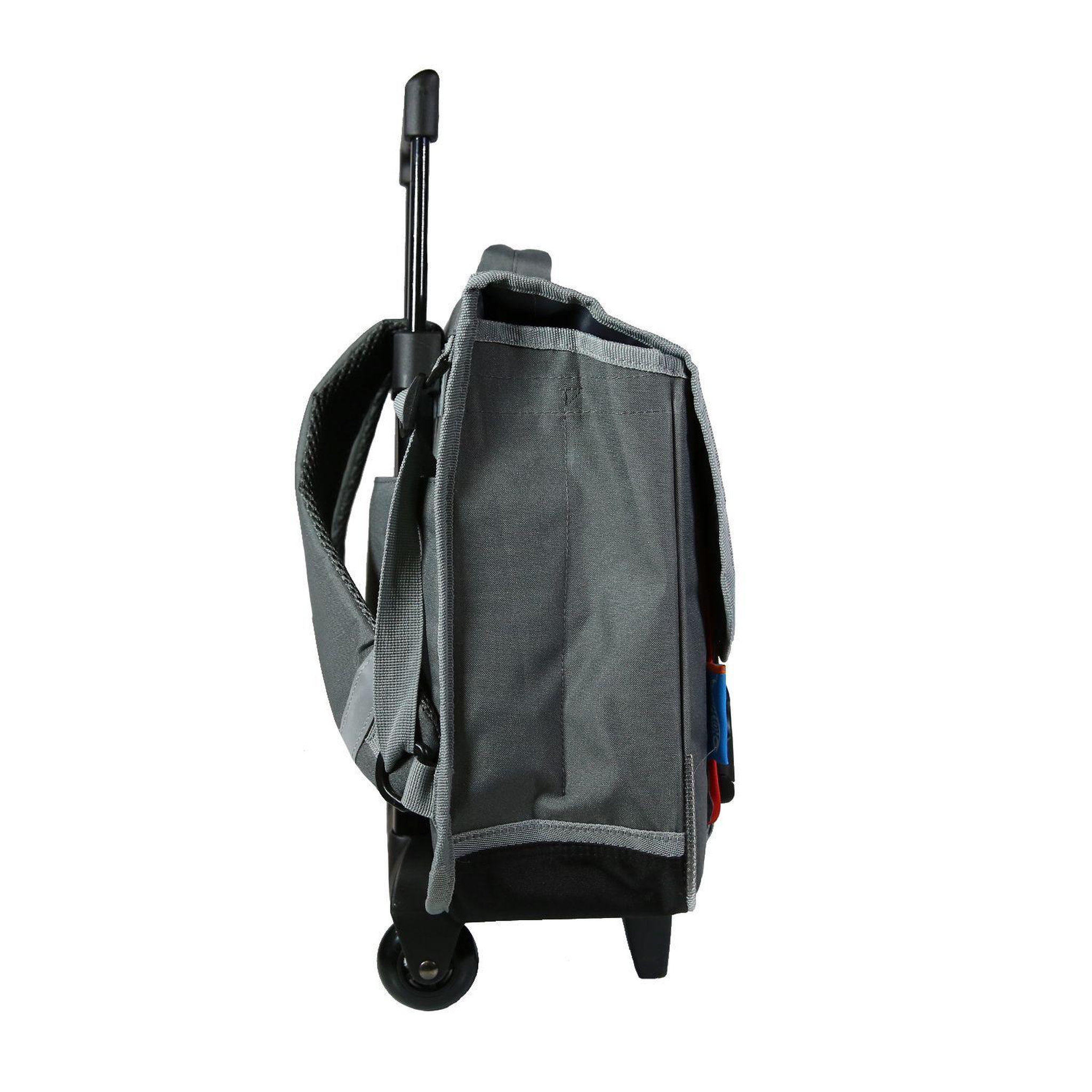 Voir la diapositive 3 : Bagtrotter BAGTROTTER Cartable à roulettes 38 cm Hot Wheels voitures Gris