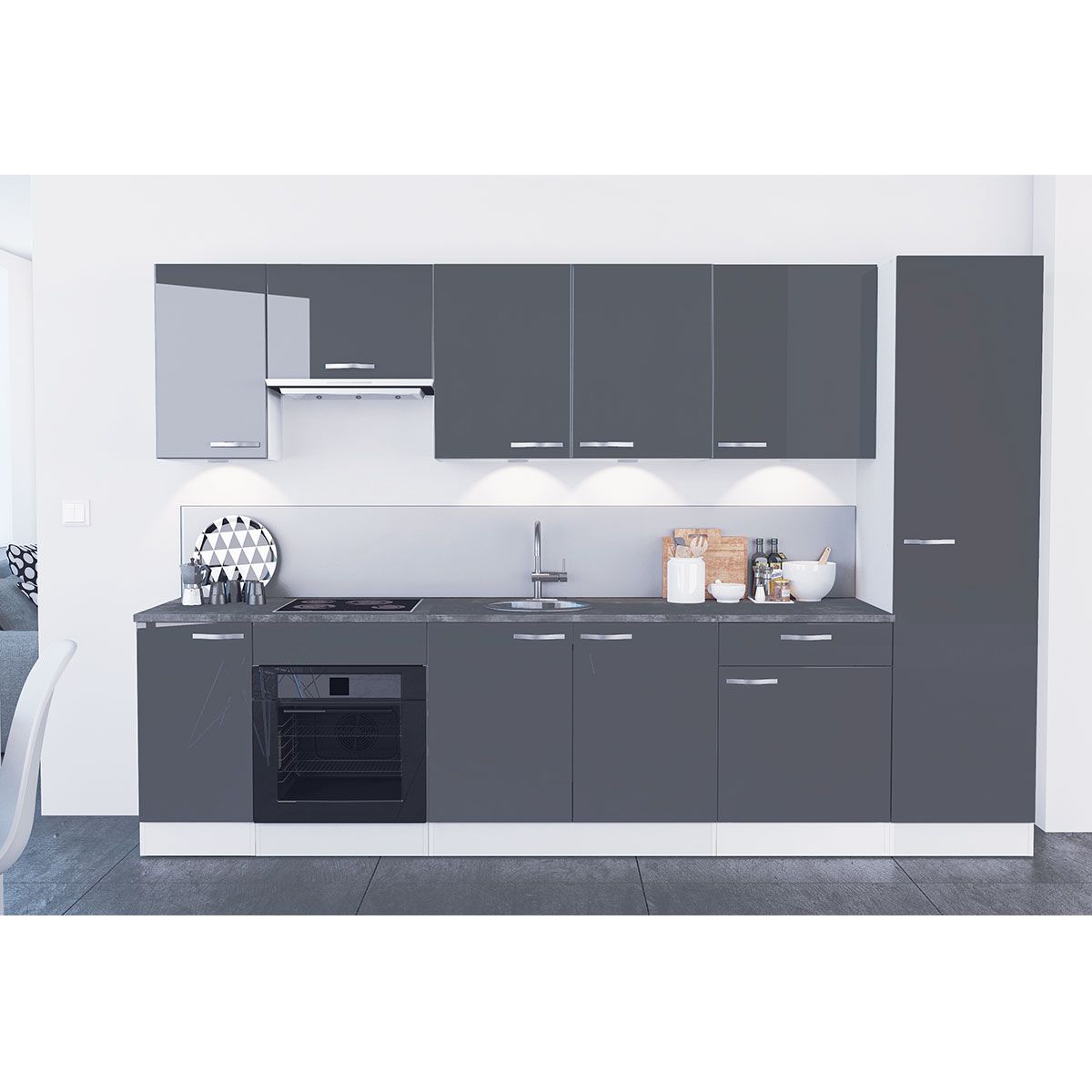 Meuble de cuisine haut pour hotte PEPPER, L60 cm