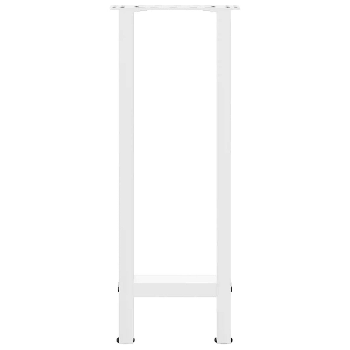 VIDAXL Pieds de table basse blanc 2 pcs 38x(72-73) cm acier