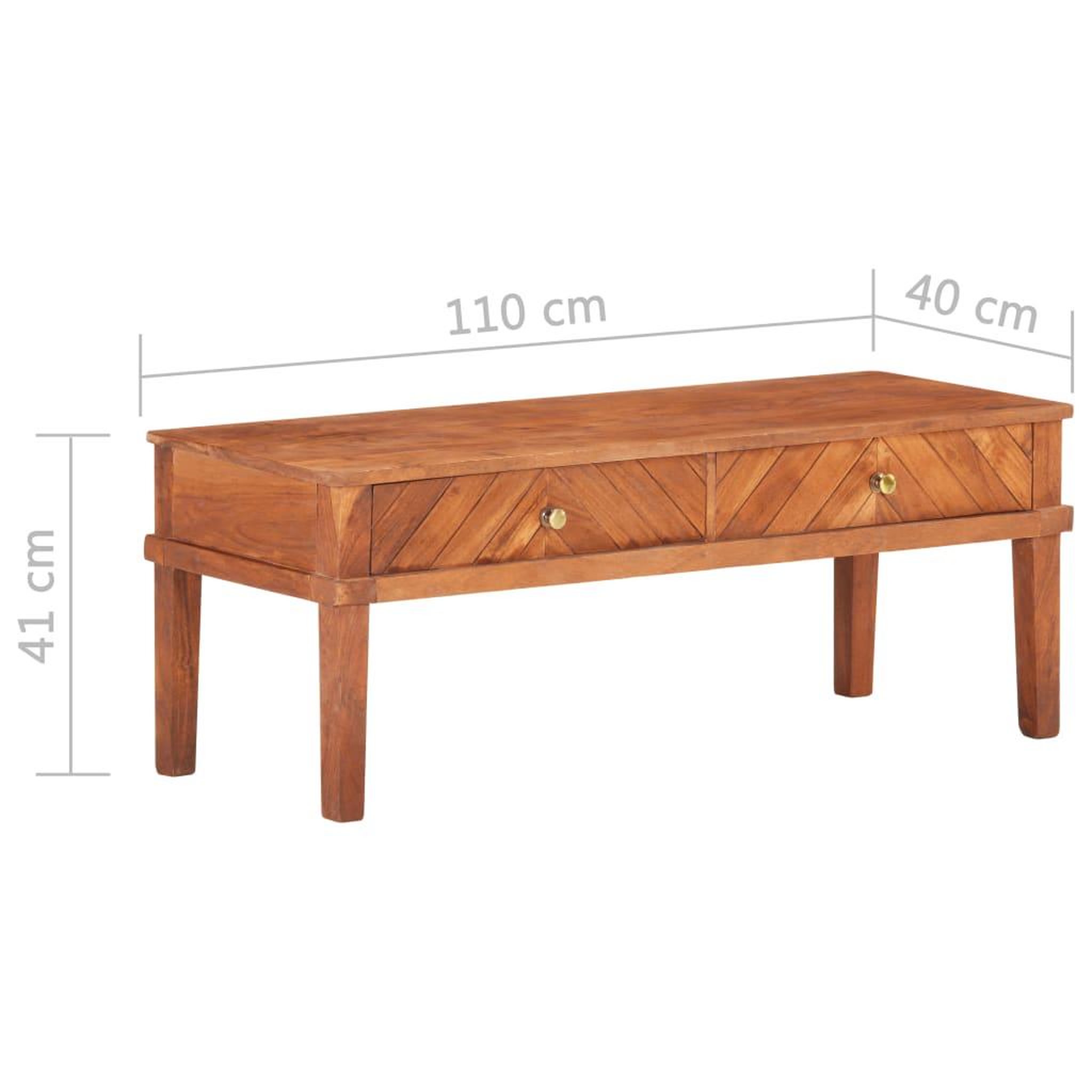 Voir la diapositive 6 : VIDAXL Meuble TV 110x40x41 cm Bois d'acacia massif