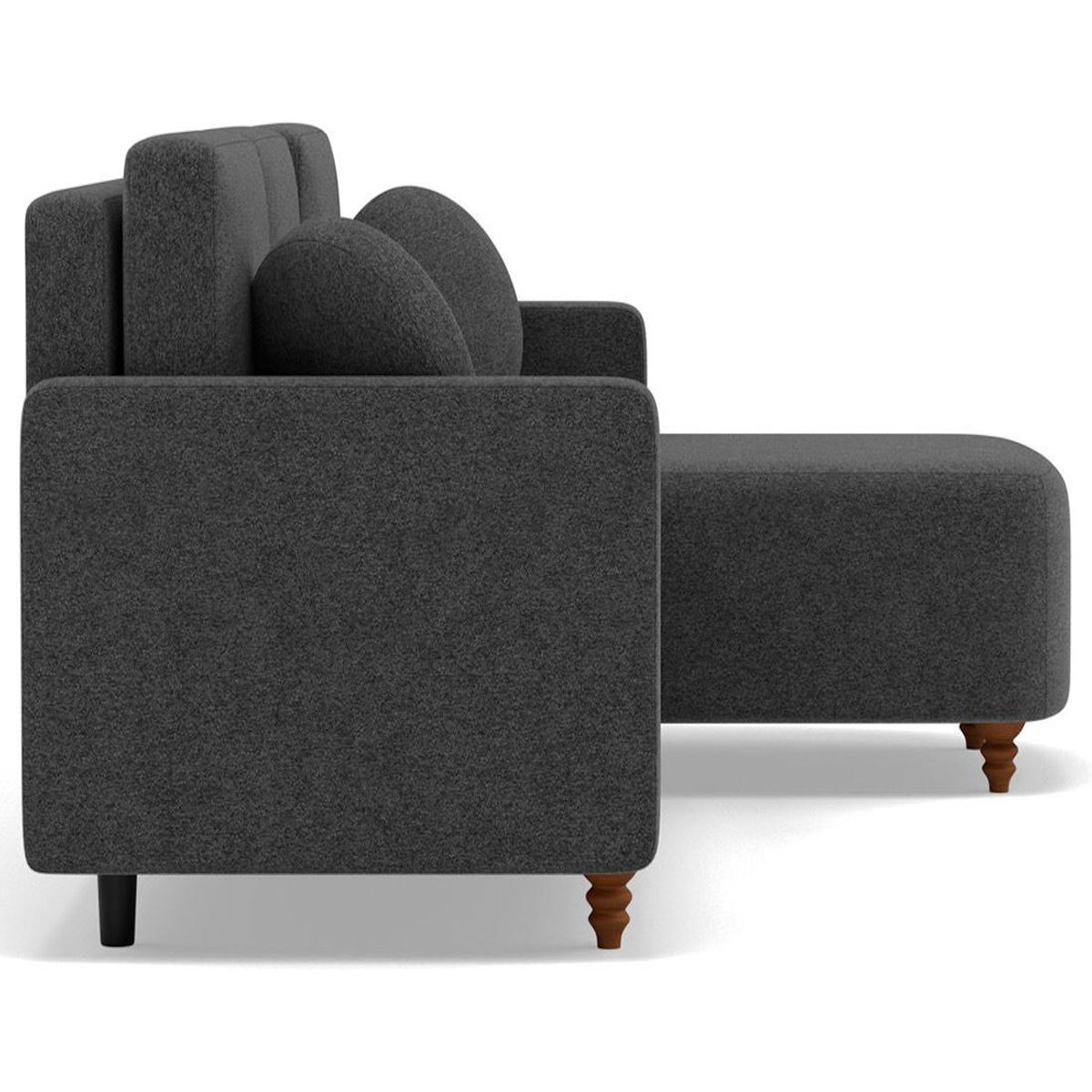 BEST MOBILIER Calypso - canapé d'angle réversible 4 places convertible avec coffre en tissu