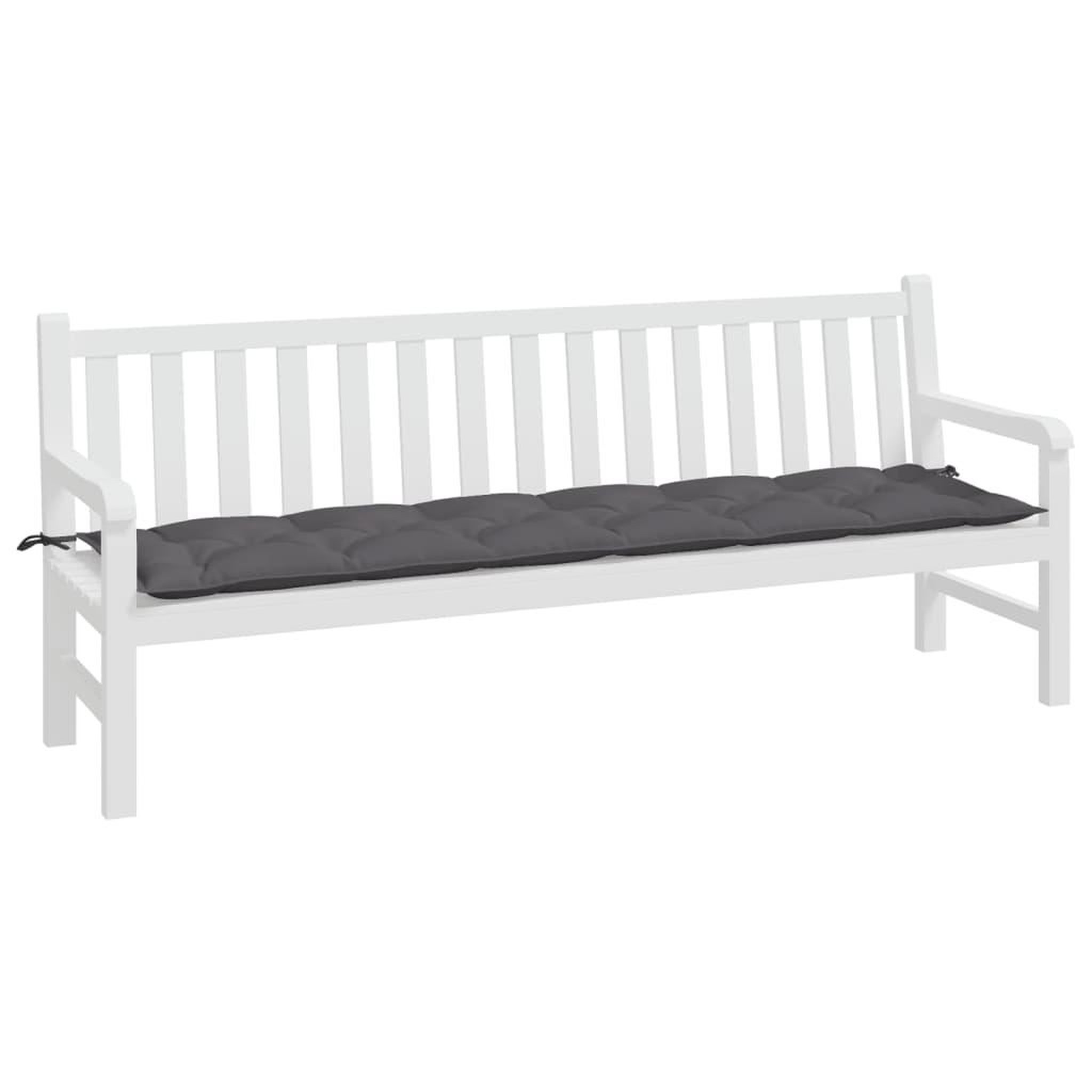 Voir la diapositive 3 : VIDAXL Coussin de banc de jardin anthracite 200x50x7 cm tissu oxford