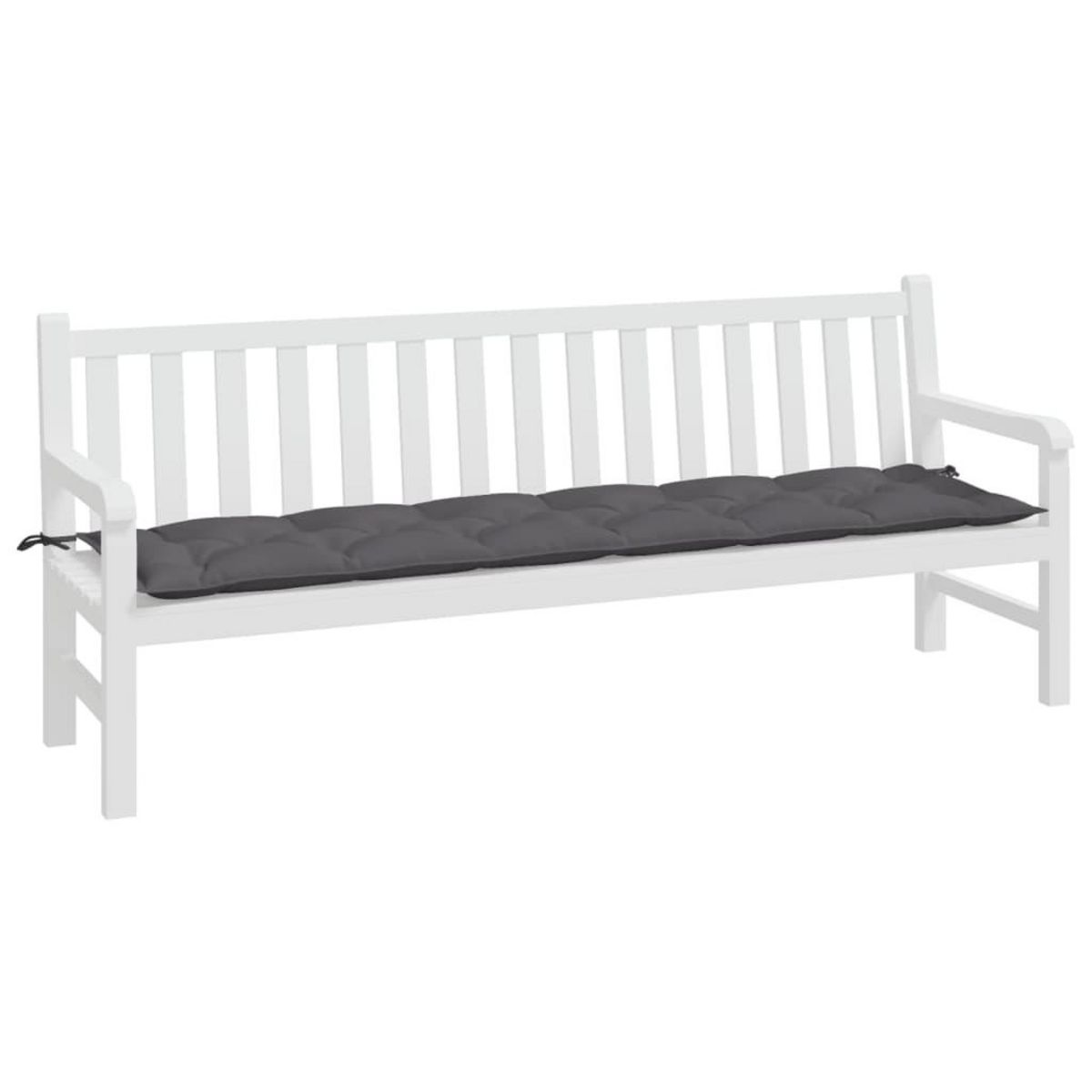 VIDAXL Coussin de banc de jardin anthracite 200x50x7 cm tissu oxford