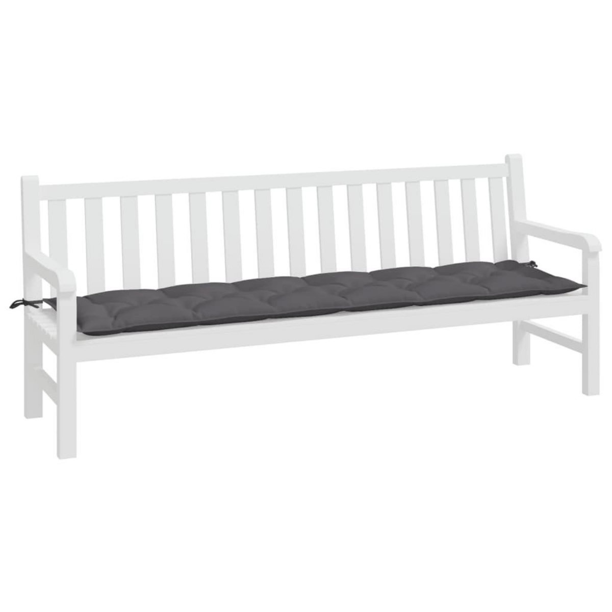 VIDAXL Coussin de banc de jardin anthracite 200x50x7 cm tissu oxford