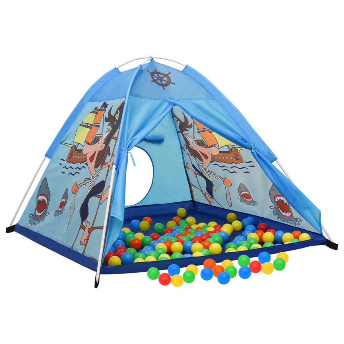 VIDAXL Tente de jeu pour enfants avec 250 balles Bleu 120x120x90 cm