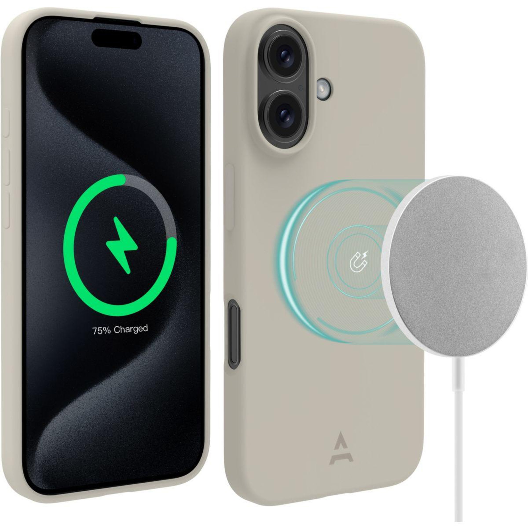 Voir la diapositive 2 : ADEQWAT Coque iPhone 16 magnétique