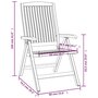Voir la diapositive 6 : VIDAXL Chaises de jardin inclinables lot de 6 bois massif de teck