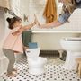 Voir la diapositive 2 : MARKET24 INGENUITY Mini Toilette enfant avec Réducteur de Toilette inclus, Chasse d'eau musicale et rangement lingette intégré blanc