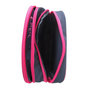 Voir la diapositive 6 : Bagtrotter Trousse scolaire 2 compartiments Cybel Marine et Rose