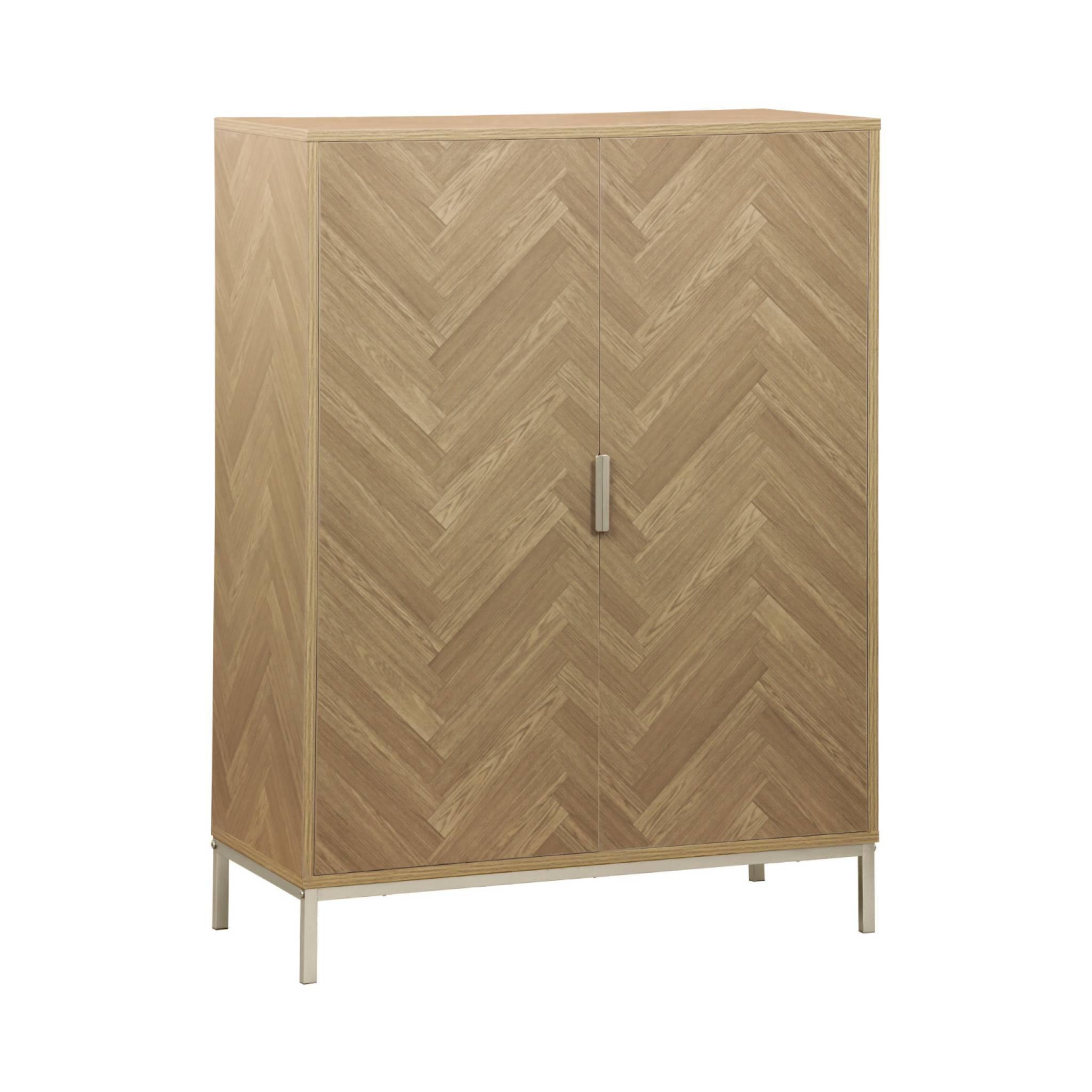 Voir la diapositive 1 : SWEEEK Vaisselier. Budapest. 2 étagères. 2 portes. buffet haut. L 80 cm x l 40 cm x H 110 cm